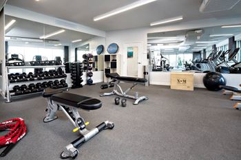 Fitness facility with yoga studio